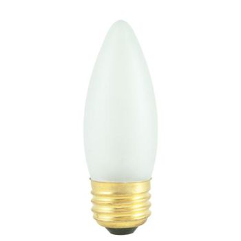 40ST/FR/MED 40W Frosted Torpedo Incandescent Chandelier Bulb