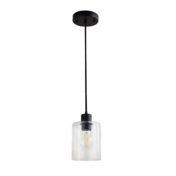 ASL Lighting RFCGBRC Clear Round Black LED Pendant Fixture (Lamp Not Included)