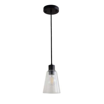 ASL Lighting RFCGBTC Clear Triangle Black LED Pendant Fixture (Lamp Not Included)