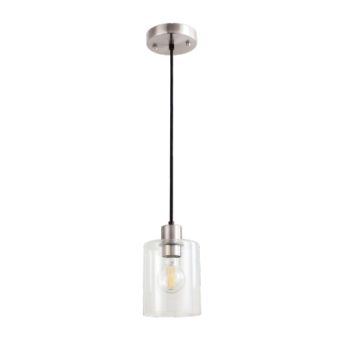 ASL Lighting RFCGSRC Round Clear Satin Nickel LED Pendant Fixture (Lamp Not Included)