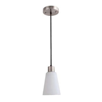 ASL Lighting RFCGSTF Frosted Triangle Satin Nickel LED Pendant Fixture (Lamp Not Included)