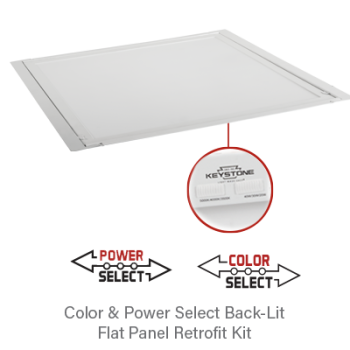 Keystone KT-RKIT45PS-24PD-8CSA-VDIM /G2 2x4 LED Panel DoorFrame Retrofit 45W CCT/Power Select