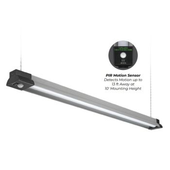ETI 55701142 SH-40IN-3000LM-8-40K-SV-OS Linkable LED Shop Light 40W with Motion Sensor