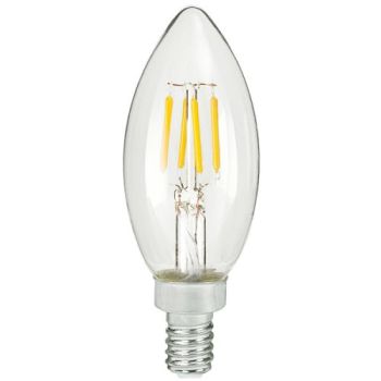 TCP FB11D4027ECCQ Dimmable 4.5W Filament Clear LED B11 E12 2700K 40W Equiv California Quality