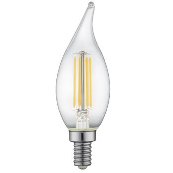 TCP FF11D6050E12SCL95 LED E12 Candelabra Flame Tip 5000K 60W Equivalent Case/12