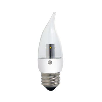 GE 21250 LED4DCAM-C3/827 Clear E26 LED CA11 4W 2700K Dimmable Case/12