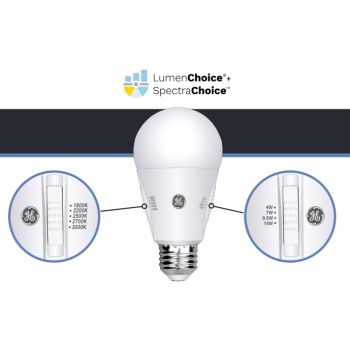 GE 93322367 LED/LC/DA19/9WSC 4W/7W/9.5W/14W 18K/22K/25K/27K/30K SpectraChoice LumenChoice LED A19 T20 Case/12