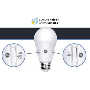 GE 93322361 LED/LC/DA19/9SC 4W/7W/9.5W/14W 2700K-5000K SpectraChoice LumenChoice LED A19 T20 Case/12