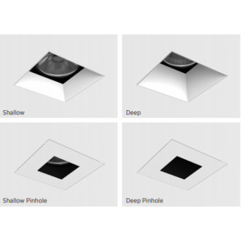 Ketra D3 Fixed Square Mud-In Tunable LED Downlight Fixture Color Changing