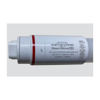 Keystone KT-LED18T8HO-48G-850-D2 4' 18W 5000K HO R17d Double-Ended LED T8