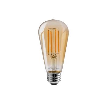 Keystone KT-LED4.5FST19-E26-822-A Clear LED ST19 Filament 2200K Amber