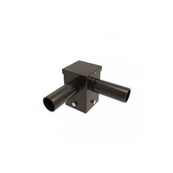 Keystone KT-PMTT-4SQ-D90 Pole Mount Dual Tenon 2-3/8" Top Mount Horizontal 90° 4" Square Pole