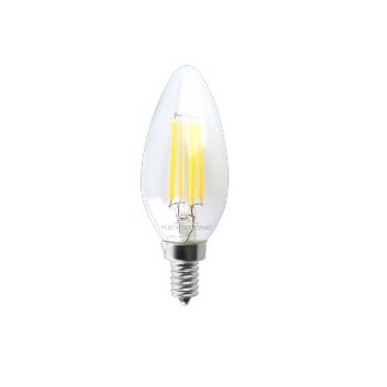 Keystone KT-LED5.5FB11-E12-930-C Clear LED Straight Tip B11 E12 Filament 3000K 90 CRI