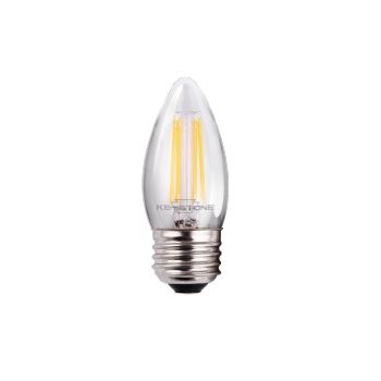 Keystone KT-LED4FB11-E26-927-C 4W Clear LED Straight Tip B11 Filament 2700K 90 CRI