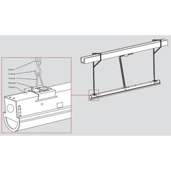 Keystone KT-MSLED-VH-KIT V-Hook + Chain Kit for Keystone Micro Strip
