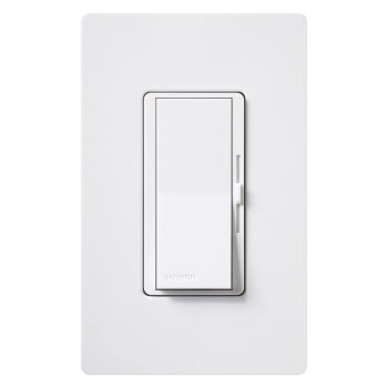 Lutron Diva DVCL-153P-WH - 120V Single Pole Paddle and Slide Dimmer