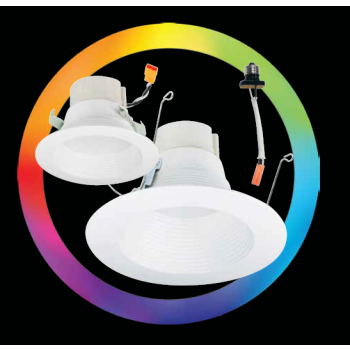 Nora 4" Prism Smart RGBW LED Retrofit Downlight Baffle NLPR-441RGBW/WW