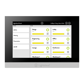 RAB Lighting LCTOUCH 10" Tablet Wall-Mount Lightcloud Switch Dimming