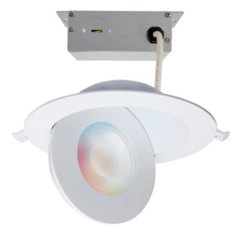 Satco S11295 6" Starfish RGBW Smart Gimbaled LED Downlight 120-277V