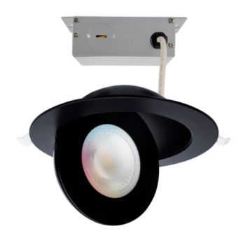 Satco S11296 6" Starfish RGBW Smart Gimbaled Black LED Downlight 120-277V