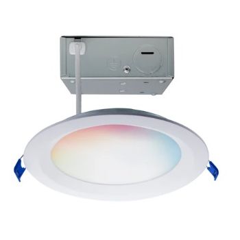 Satco S11566 6" Starfish RGBW Smart Slimfit Round LED Downlight Smooth Baffle 120V