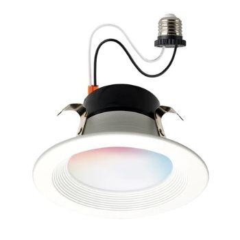 Satco S11568 4" Round Starfish RGBW Smart LED Retrofit Downlight Stepped Baffle