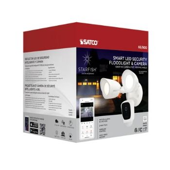 Satco Starfish 65-901 Black Bullet Flood Outdoor Smart Security Camera