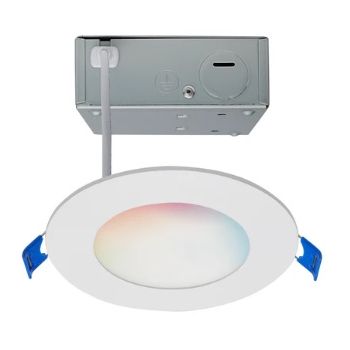 Satco S11560 4" Starfish RGBW Smart Slimfit Round LED Downlight Flat Lens 120V