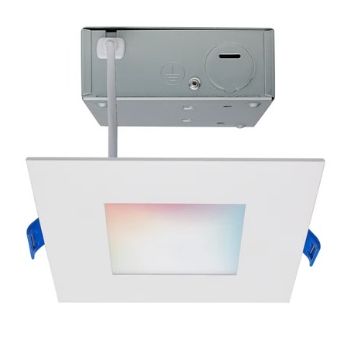 Satco S11561 4" Starfish RGBW Smart Slimfit Square LED Downlight Flat Lens 120V