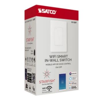 Satco Nuvo S11268 Starfish WiFi Smart Wall Light Dimmer Switch 150W LED Max