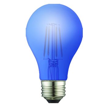 TCP RFLA19BL Blue LED Colored A19 Filament Lamp 8W Dim