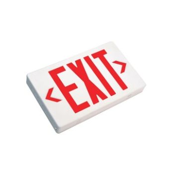 TCP 22743 Red Universal LED Exit Sign Thermoplastic w/ Battery Backup