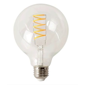 TCP FG30D2518VC Dimmable Spiral Filament LED G30 5W Clear Antique E26 1800K