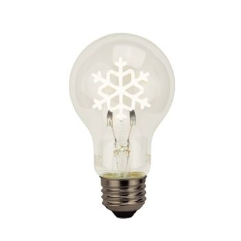 TCP FSA19SNOWBD LED A19 Filament Snowflake Shape Base-Down 5000K 120V