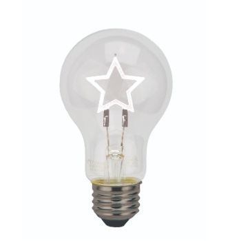 TCP FSA19STARWBD LED A19 Filament White Star Shape Base-Down 120V