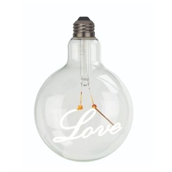 TCP FSG40LOVEBU LED G40 Globe Love Shape Base-Up Yellow E26 120V