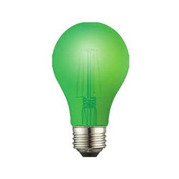 TCP RFLA19GR Green LED Colored A19 Filament Lamp 8W Dim