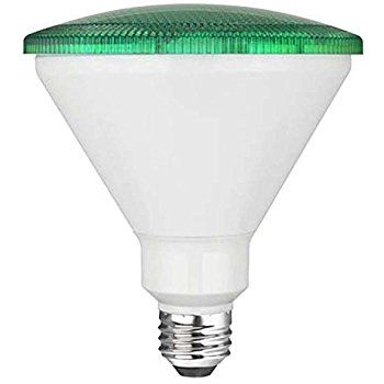 TCP RLP3814GR Green LED Colored PAR38 Lamp 14W Non-Dimmable