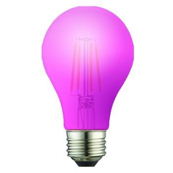 TCP RFLA19PL Purple LED Colored A19 Filament Lamp 8W Dimmable 60W Equivalent
