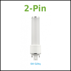 LED horizontal type b 2-pin Plug in lamp