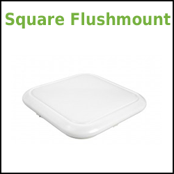 Square LED Dimmable Flushmount Fixture ETI